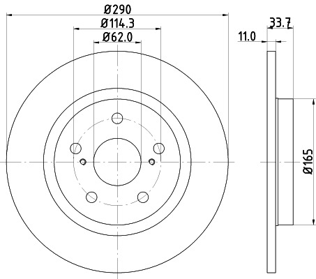 BEHR HELLA SERVICE - 8DD355116121 - Тормозной диск