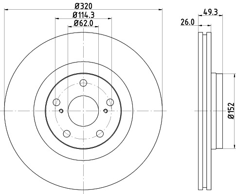 BEHR HELLA SERVICE - 8DD355116131 - Тормозной диск