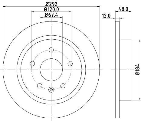 BEHR HELLA SERVICE - 8DD355116831 - Тормозной диск