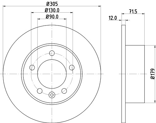 BEHR HELLA SERVICE - 8DD355117131 - Тормозной диск