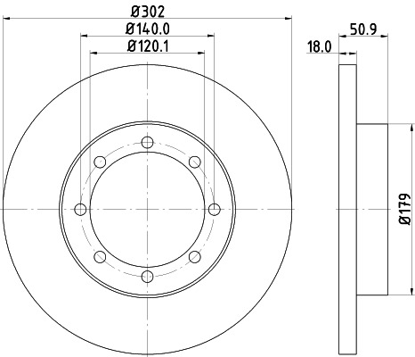 BEHR HELLA SERVICE - 8DD355117281 - Тормозной диск