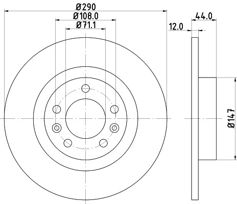 BEHR HELLA SERVICE - 8DD355117991 - Тормозной диск