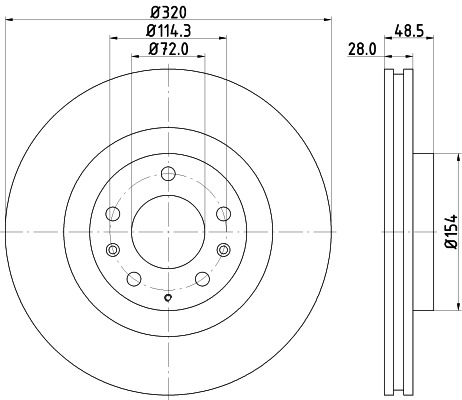 BEHR HELLA SERVICE - 8DD355118201 - Тормозной диск