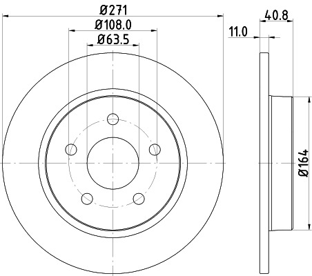 BEHR HELLA SERVICE - 8DD355118221 - Тормозной диск