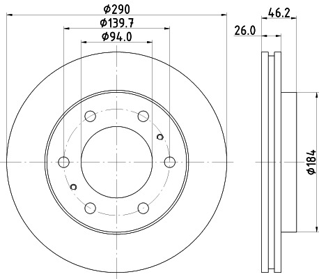 BEHR HELLA SERVICE - 8DD355118631 - Тормозной диск