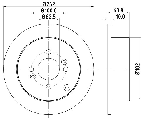 BEHR HELLA SERVICE - 8DD355118851 - Тормозной диск