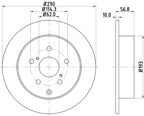 BEHR HELLA SERVICE - 8DD355119021 - Тормозной диск