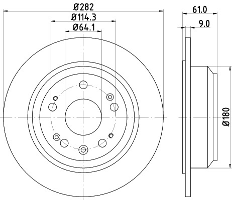 BEHR HELLA SERVICE - 8DD355119041 - Тормозной диск