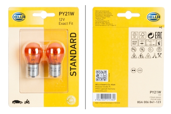 BEHR HELLA SERVICE - 8GA 006 841-123 - Лампа накаливания, фонарь указателя поворота