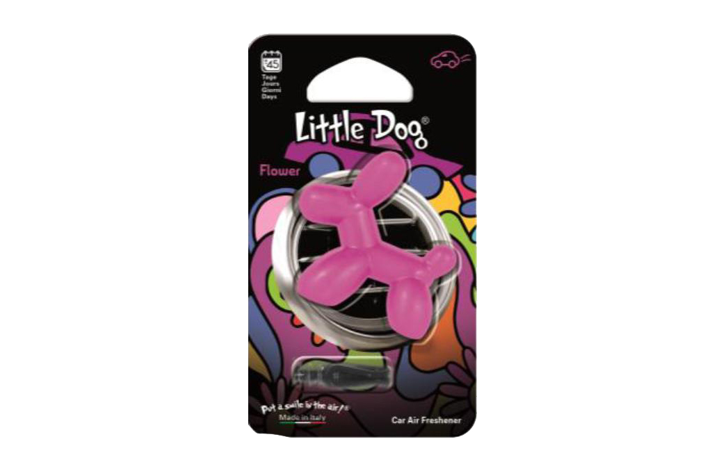 LITTLE JOE - LD003 - Ароматизатор на обдув (блістер) Little Dog FLOWER (Pink)