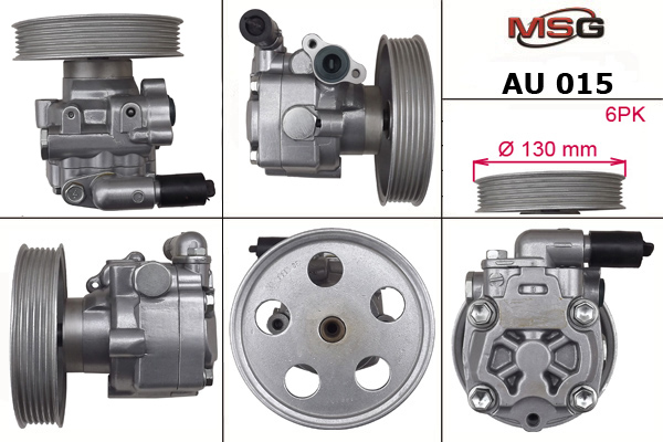 MSG - AU015 - Насос г/п AUDI A4 ALLROAD B8, A4 B8, A5 1.8/2.0/2.0ALK 10.07-01.17 MSG - AU015 - Насос г/п AUDI A4 ALLROAD B8, A4 B8, A5 1.8/2.0/2.0ALK 10.07-01.17