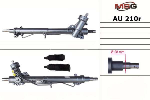 MSG - AU210R - Рейка кермова (відновлена) з г/п VW Passat 1996-2005