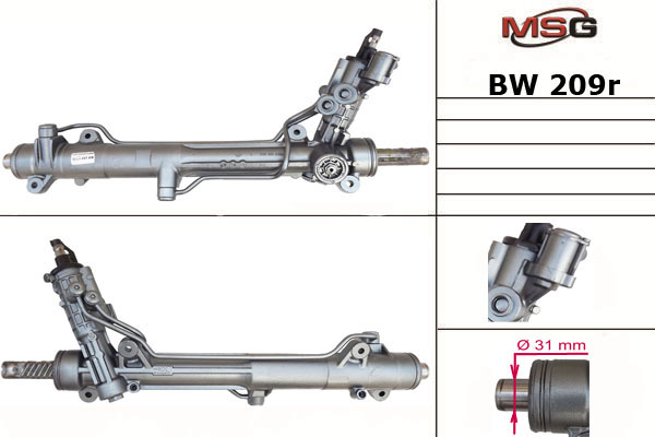 MSG - BW209R - Рейка кермова (відновлена) BMW 7 (E65, E66, E67) 3.0-6.0 07.01-08.08