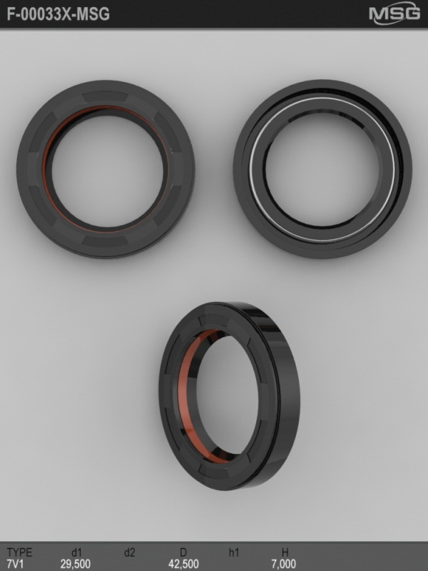 MSG - F-00033X - Сальник 29,50/42,50*6,50 тип 7V1