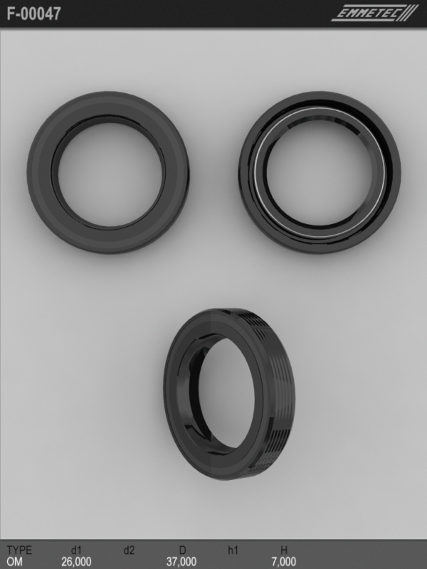 MSG - F 00047 - Сальник кермової рейки (26X37X7) тип 0M