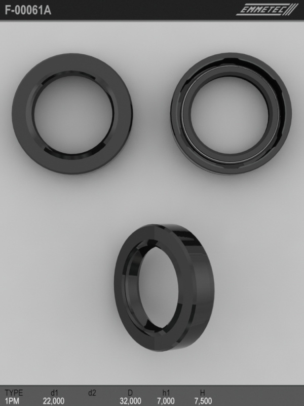 MSG - F-00061A - Сальник 22,00/32,00*7,00/7,50 тип 1PM