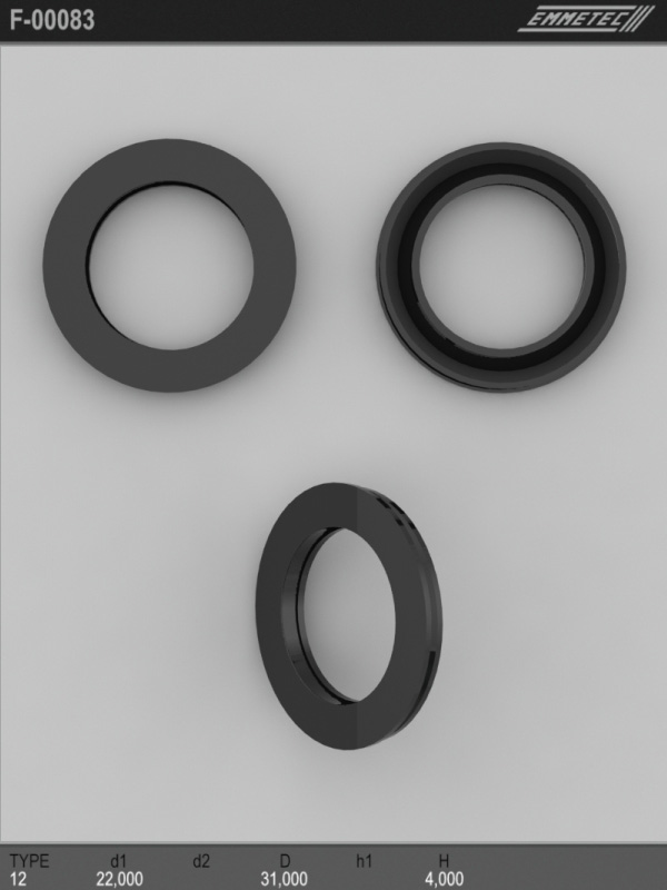 MSG - F-00083 - Сальник 22,00/31,00*4,00 тип 12