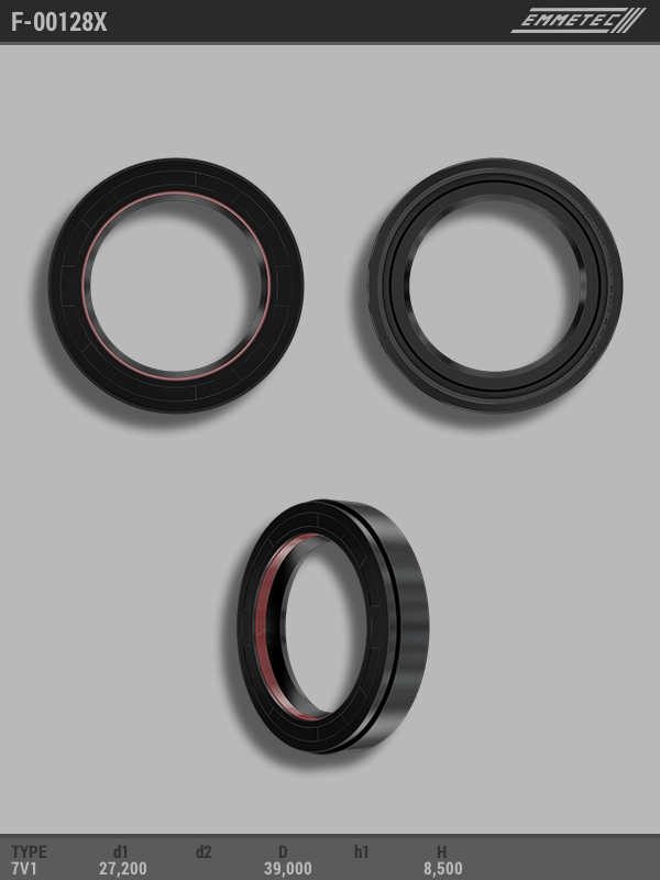 MSG - F-00128X - Сальник 27,20/39,00*8,50 тип 7V1