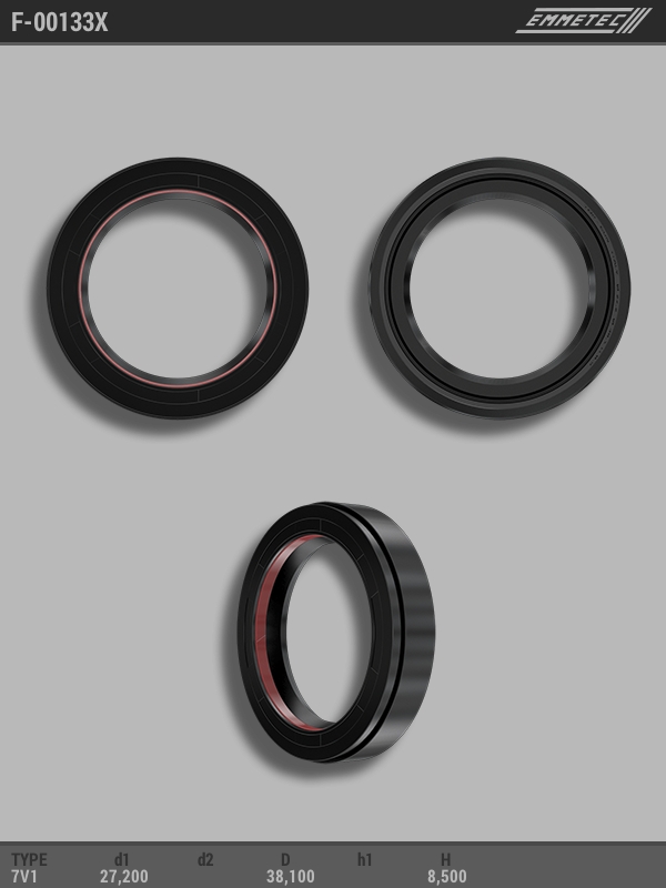 MSG - F 00133X - (Ремонтний) Сальник кермової рейки (червоний)  (27,70/38,10*8,50) Renault Kangoo 03-