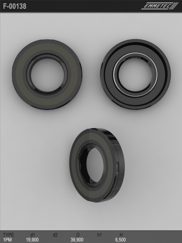 MSG - F-00138 - Сальник 19,90/39,90*6,50 тип 1PM MSG - F-00138 - Сальник 19,90/39,90*6,50 тип 1PM