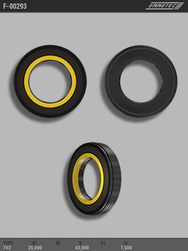 MSG - F-00293 - Сальник 25,00/43,00*7,50 тип 7V2