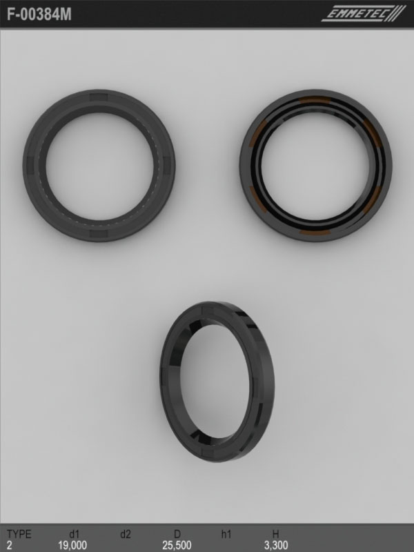 MSG - F-00384M - Сальник 19,00/25,50*3,30 тип 2