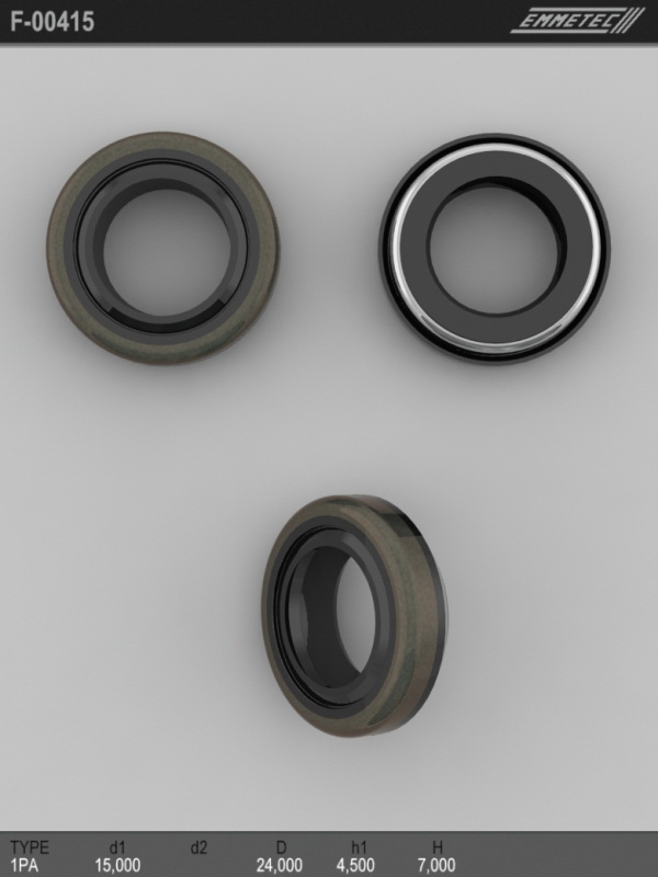 MSG - F-00415 - Сальник 15,00/24,00*4,50/7,00 тип 1PA