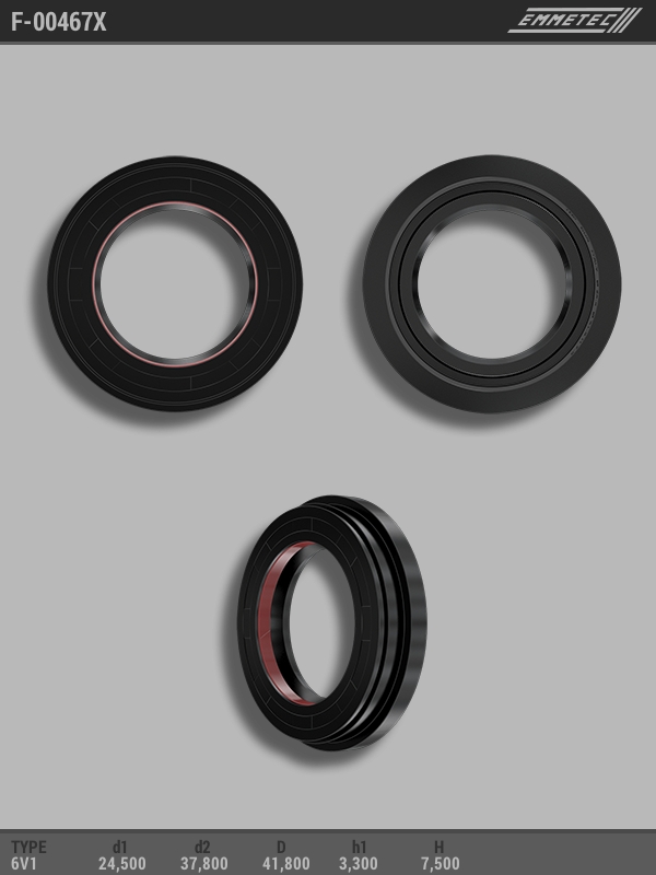 MSG - F-00467X - Сальник 24,50/37,80/41,80*3,30/7,50 тип 6V1 MSG - F-00467X - Сальник 24,50/37,80/41,80*3,30/7,50 тип 6V1