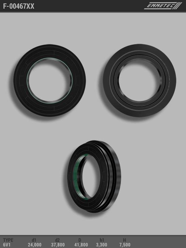 MSG - F-00467XX - Сальник 24,00/37,80/41,80*3,30/7,50 тип 6V1 MSG - F-00467XX - Сальник 24,00/37,80/41,80*3,30/7,50 тип 6V1