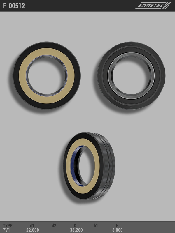 MSG - F-00512 - Сальник 22,00/38,20*8,00 тип 7V1