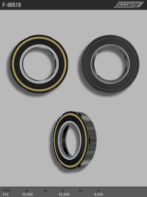 MSG - F-00518 - Сальник 25,00/43,00*8,00 тип 7V2 MSG - F-00518 - Сальник 25,00/43,00*8,00 тип 7V2