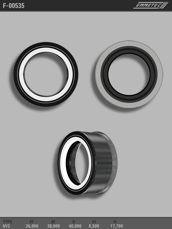 MSG - F-00535 - Сальник 26,00/38,00/40,00*8,50/17,70 тип 6V2