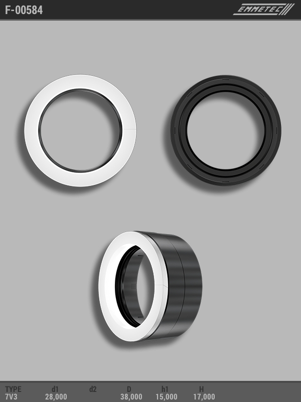 MSG - F 00584 - Сальник кермового механізму 28x38x15/17 тип 7