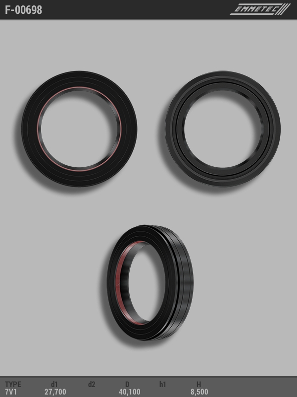 MSG - F-00698 - Сальник 27,70/40,10*8,50 тип 7V1