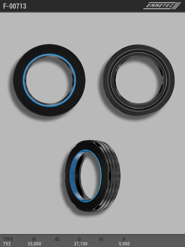 MSG - F 00713 - Сальник кермового механізму 25,00/37,10x9,00 тип 7V2