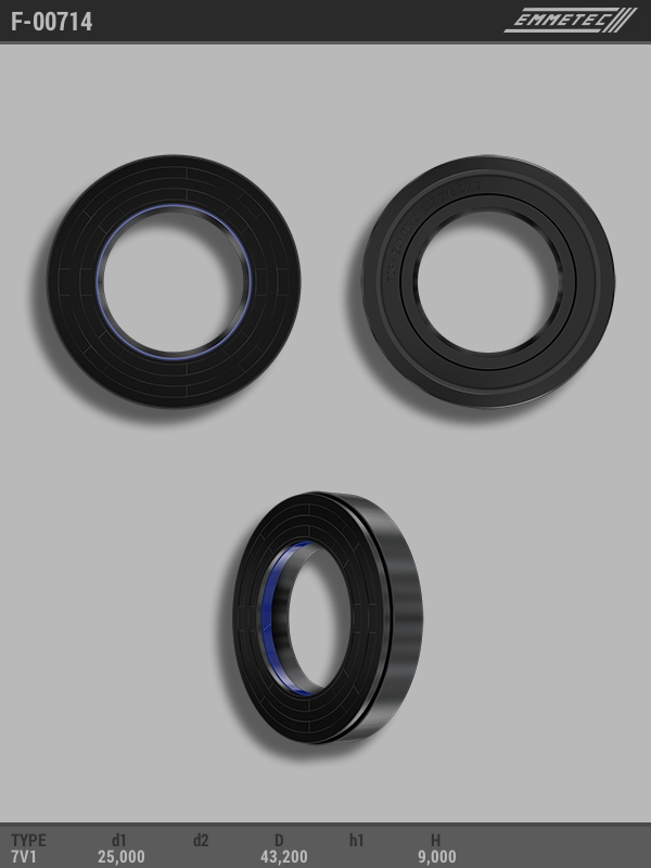 MSG - F-00714 - Сальник 25,00/43,20*9,00 тип 7V1 MSG - F-00714 - Сальник 25,00/43,20*9,00 тип 7V1