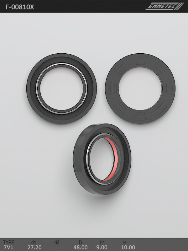 MSG - F-00810X - Сальник 27,20/48,00*9,00/10,00 тип 7V1