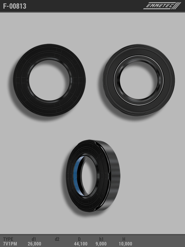 MSG - F-00813 - Сальник 26,00/44,10*9,00/10,00 тип 7V1PM MSG - F-00813 - Сальник 26,00/44,10*9,00/10,00 тип 7V1PM