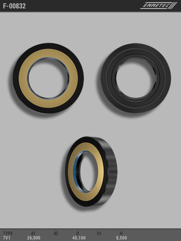 MSG - F-00832 - Сальник 26,00/45,10*8,50 тип 7V1