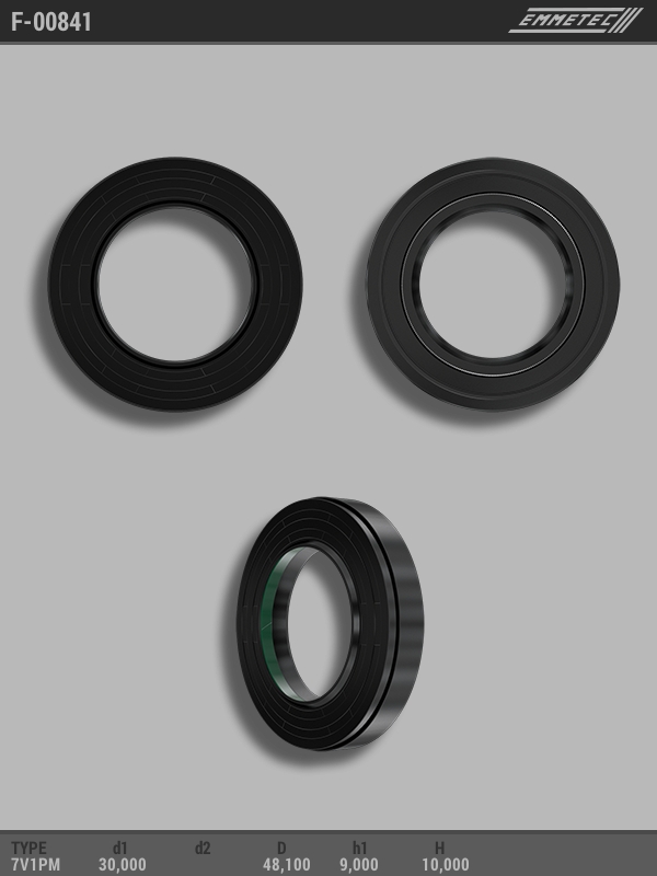 MSG - F-00841 - Сальник 30,00/48,10*9,00/10,00 тип 7V1PM