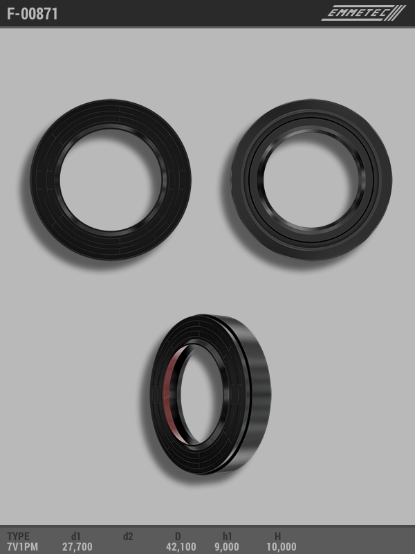 MSG - F-00871 - Сальник 27,70/42,10*9,00/10,00 тип 7V1PM