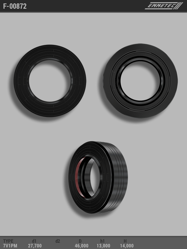 MSG - F-00872 - Сальник 27,70/46,00*13,00/14,00 тип 7V1PM