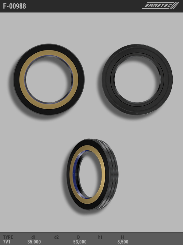 MSG - F-00988 - Сальник 35,00/53,00*8,50 тип 7V1