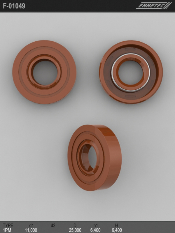 MSG - F-01049 - Сальник 11,00/25,00*6,40/6,40 тип 1PM