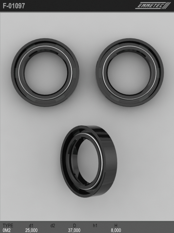 MSG - F-01097 - Сальник 25,00/37,00*8,00 тип 0M2