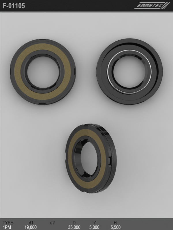 MSG - F 01105 - Сальник кермової рейки 1PM 19x35x5x5.5