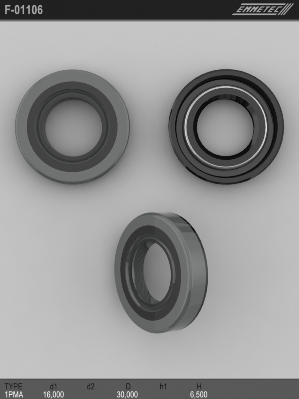 MSG - F-01106 - Сальник 16,00/30,00*6,50 тип 1PMA