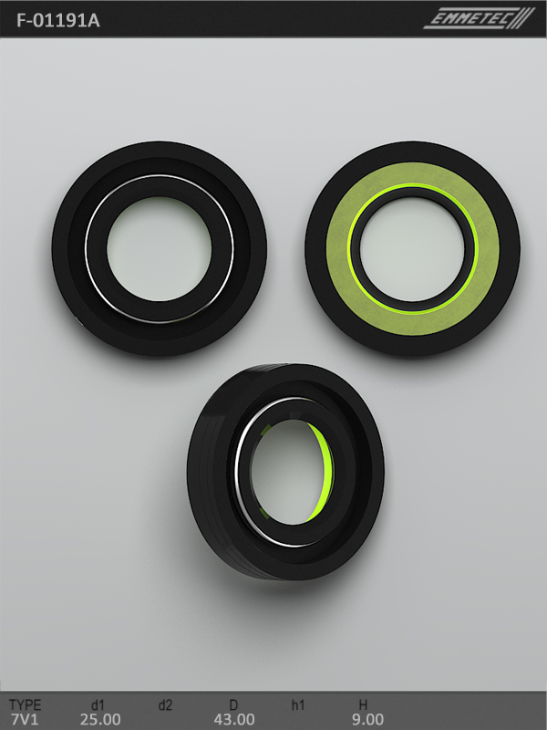 MSG - F-01191A - Сальник 25,00/43,00*9,00 тип 7V1