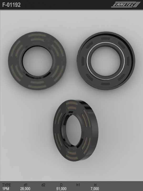 MSG - F-01192 - Сальник 28,00/51,00*7,00 тип 1PM