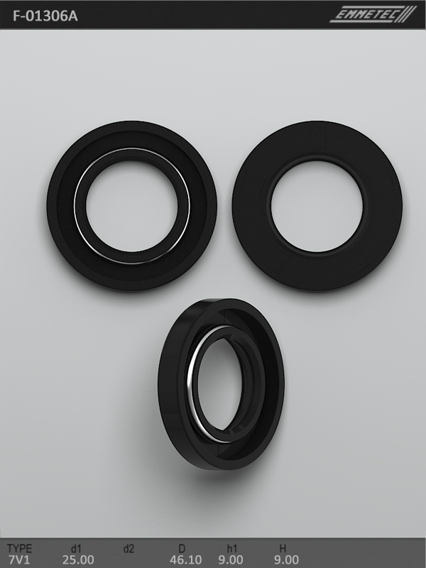 MSG - F-01306A - Сальник 25,00/46,10*9,00/9,00 тип 7V1